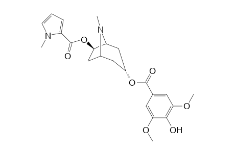3.alpha.-(4-hydroxy-3,5-dimethoxybenzoyloxy)-6.beta.-(1-methyl-1H-pyrrol-2-ylcarbonyloxy)tropane