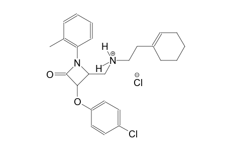 2-azetidinemethanaminium, 3-(4-chlorophenoxy)-N-[2-(1-cyclohexen-1-yl)ethyl]-1-(2-methylphenyl)-4-oxo-, chloride