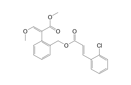 Benzeneacetic acid, 2-[[[3-(2-chlorophenyl)-1-oxo-2-propenyl]oxy]methyl]-alpha-(methoxymethylene)-, methyl ester, (E,?)-