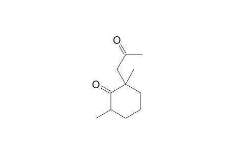 Cyclohexanone, 2,6-dimethyl-2-(2-oxopropyl)-