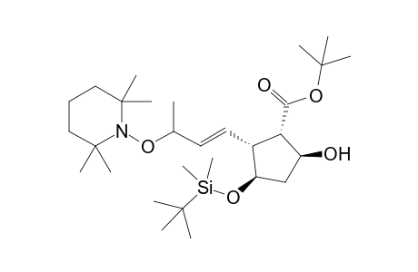 t-Butyl ( 8S*)-3-[(t-butyldimethylsilyl)oxy]-5-hydroxy-2-[3'-(2'',2'',6'',6''-tetramethylpiperidin-1''-yloxy)but-1'-en-1'-yl]cyclopentane-1-carboxylate