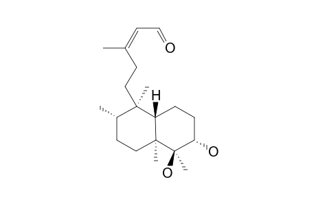 (3R*,4R*)-DIHYDROXY-ClEROD-13Z-EN-15-AL