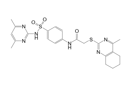 N-(4-{[(4,6-dimethyl-2-pyrimidinyl)amino]sulfonyl}phenyl)-2-[(4-methyl-5,6,7,8-tetrahydro-2-quinazolinyl)sulfanyl]acetamide