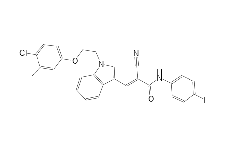 (2E)-3-{1-[2-(4-chloro-3-methylphenoxy)ethyl]-1H-indol-3-yl}-2-cyano-N-(4-fluorophenyl)-2-propenamide