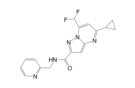 5-cyclopropyl-7-(difluoromethyl)-N-(2-pyridinylmethyl)pyrazolo[1,5-a]pyrimidine-2-carboxamide