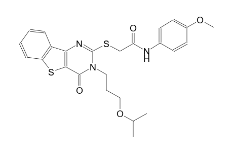 2-{[3-(3-isopropoxypropyl)-4-oxo-3,4-dihydro[1]benzothieno[3,2-d]pyrimidin-2-yl]sulfanyl}-N-(4-methoxyphenyl)acetamide