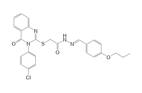 2-{[3-(4-chlorophenyl)-4-oxo-3,4-dihydro-2-quinazolinyl]sulfanyl}-N'-[(E)-(4-propoxyphenyl)methylidene]acetohydrazide
