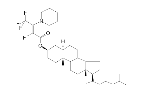 CHOLESTANYL, 3-PIPERIDINO-2,4,4,4-TETRAFLUOROBUT-2(E)-ENOATE