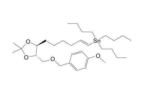 Tributyl-[(E)-6-[(4S,5S)-2,2-dimethyl-5-(p-anisyloxymethyl)-1,3-dioxolan-4-yl]hex-1-enyl]stannane