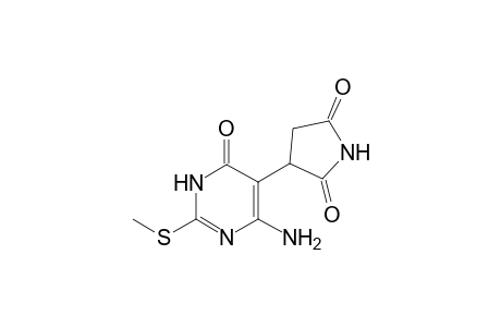 3-(6-amino-2-methylsulfanyl-4-oxo-1H-pyrimidin-5-yl)pyrrolidine-2,5-dione