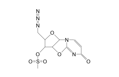 2,2'-Anhydro-1-(5-azido-5-deoxy-3-O-methylsulfonyl-B-D-arabinofuranosyl)-uracil