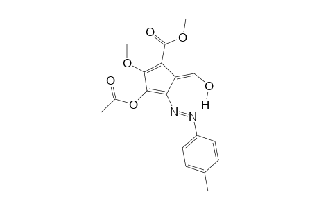 Methyl 4-acetoxy-6-([(4'-methylphenyl)amino]-1-formyl-3-methoxy-6-azapentafulvene-2-carboxylate