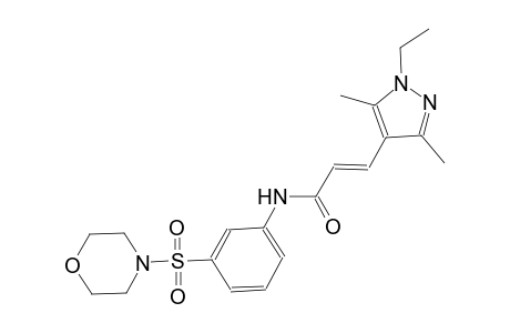 (2E)-3-(1-ethyl-3,5-dimethyl-1H-pyrazol-4-yl)-N-[3-(4-morpholinylsulfonyl)phenyl]-2-propenamide