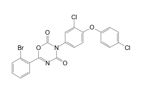 2H-1,3,5-Oxadiazine-2,4(3H)-dione, 6-(2-bromophenyl)-3-[3-chloro-4-(4-chlorophenoxy)phenyl]-