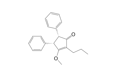 cis-3-Methoxy-2-propyl-4,5-diphenylcyclopent-2-en-1-one