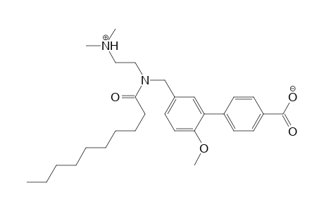 5'-((N-(2-(dimethylammonio)ethyl)decanamido)methyl)-2'-methoxybiphenyl-4-carboxylate