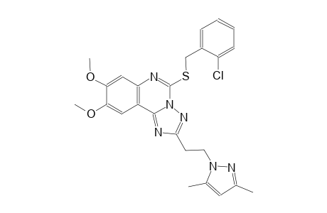 5-[(2-chlorobenzyl)sulfanyl]-2-[2-(3,5-dimethyl-1H-pyrazol-1-yl)ethyl]-8,9-dimethoxy[1,2,4]triazolo[1,5-c]quinazoline