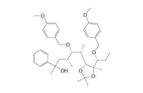 1,3-Dioxolane-4-pentanol, .delta.-[(4-methoxyphenyl)methoxy]-5-[1-[(4-methoxyphenyl)methoxy]propyl]-.alpha.,.gamma.,.epsilon.,2,2,5-hexamethyl-.alpha.-phenyl-