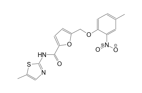 5-[(4-methyl-2-nitrophenoxy)methyl]-N-(5-methyl-1,3-thiazol-2-yl)-2-furamide