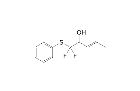 1,1-Difluoro-1-phenylsulfanylpent-3-en-2-ol