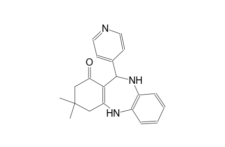 3,3-dimethyl-11-(4-pyridinyl)-2,3,4,5,10,11-hexahydro-1H-dibenzo[b,e][1,4]diazepin-1-one