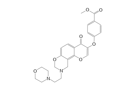 benzoic acid, 4-[[9,10-dihydro-9-[2-(4-morpholinyl)ethyl]-4-oxo-4H,8H-pyrano[2,3-f][1,3]benzoxazin-3-yl]oxy]-, methyl ester