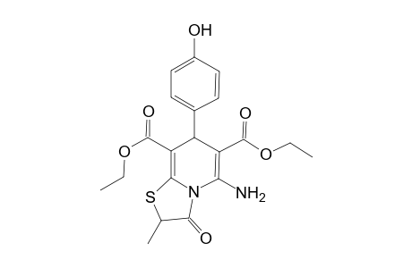 5-Amino-7-(4-hydroxyphenyl)-2-methyl-3-oxo-7H-thiazolo[3,2-a]pyridine-6,8-dicarboxylic acid diethyl ester