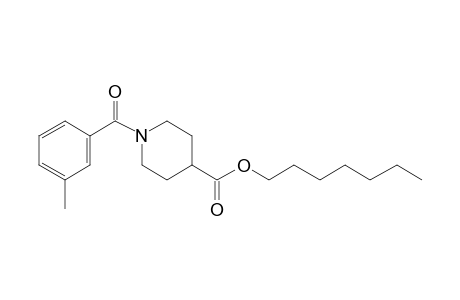 Isonipecotic acid, N-(3-methylbenzoyl)-, heptyl ester