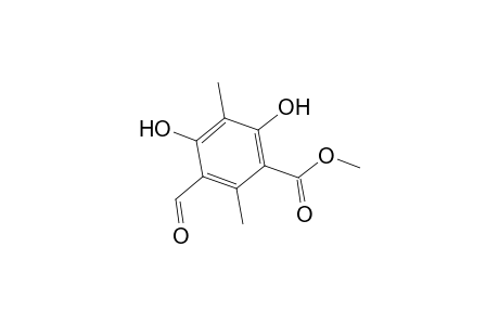 Benzoic acid, 3-formyl-4,6-dihydroxy-2,5-dimethyl-, methyl ester