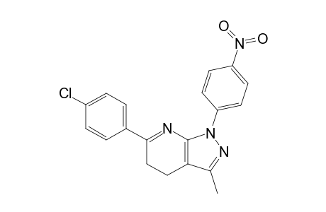 6-(4-Chlorophenyl)-3-methyl-1-(4-nitrophenyl)-4,5-dihydropyrazolo[3,4-b]pyridine