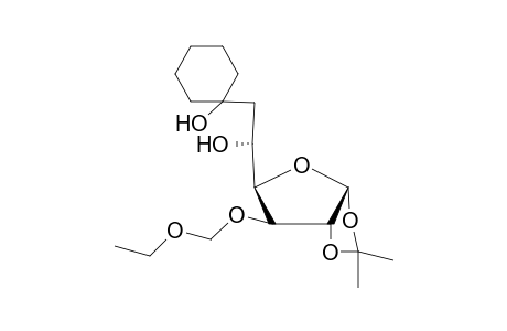 1,2-O-Isopropylidene-6-deoxy-3-O-ethoxymethyl-6-C-(1-hydroxycyclohexyl)-.alpha.,D-glucofuranose