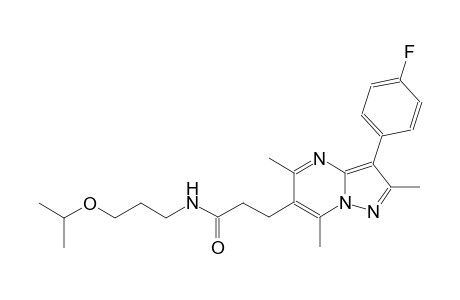 pyrazolo[1,5-a]pyrimidine-6-propanamide, 3-(4-fluorophenyl)-2,5,7-trimethyl-N-[3-(1-methylethoxy)propyl]-
