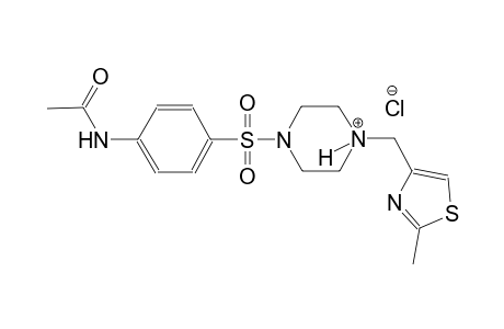 piperazinium, 1-[[4-(acetylamino)phenyl]sulfonyl]-4-[(2-methyl-4-thiazolyl)methyl]-, chloride