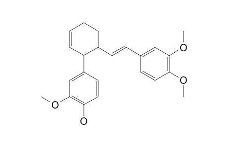 (+/-)-TRANS-3-(4-HYDROXY-3-METHOXYPHENYL)-4-[(E)-3,4-DIMETHOXYSTYRYL]-CYCLOHEX-1-ENE