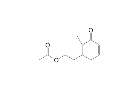 2-(6,6-dimethyl-5-oxidanylidene-cyclohex-3-en-1-yl)ethyl ethanoate