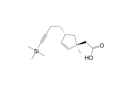 trans-{1-Methyl-4-[(4-trimethylsilyl)-3-butynyl]cyclopent-2-enyl}acetic acid