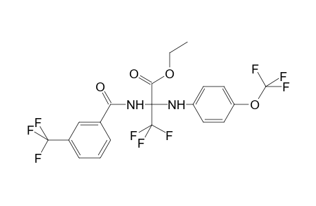 Ethyl 3,3,3-trifluoro-2-{[4-(trifluoromethoxy)phenyl]amino}-2-{[3-(trifluoromethyl)phenyl]formamido}propanoate