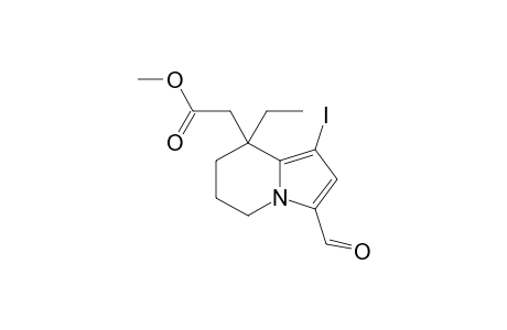2-(8-Ethyl-3-formyl-1-iodo-6,7-dihydro-5H-indolizin-8-yl)acetic acid methyl ester