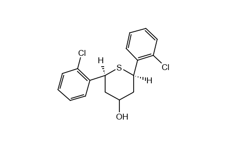 cis-2,6-BIS(o-CHLOROPHENYL)TETRAHYDROTHIOPYRAN-4^e-OL
