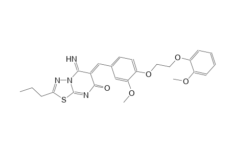 7H-[1,3,4]thiadiazolo[3,2-a]pyrimidin-7-one, 5,6-dihydro-5-imino-6-[[3-methoxy-4-[2-(2-methoxyphenoxy)ethoxy]phenyl]methylene]-2-propyl-, (6Z)-