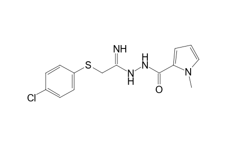 1-methylpyrrole-2-carboxylic acid, 2-{2-[(p-chlorophenyl)thio]acetimidoyl]hydrazide