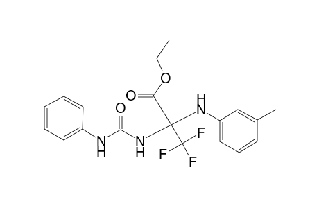 Propionic acid, 3,3,3-trifluoro-2-(3-phenylureido)-2-m-tolylamino-, ethyl ester