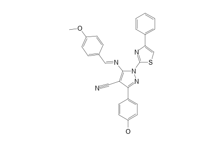 (E)-3-(4-HYDROXYPHENYL)-1-(4-PHENYLTHIAZOL-2-YL)-5-(4-METHOXYPHENYL-METHYLENEAMINO)-1H-PYRAZOLE-4-CARBONITRILE