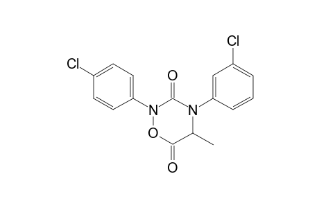 4-(3-Chlorophenyl)-2-(4-chlorophenyl)-5-methyl-1,2,4-oxadiazinane-3,6-dione