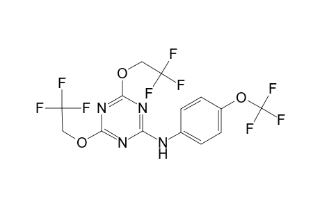 4,6-bis(2,2,2-trifluoroethoxy)-N-[4-(trifluoromethoxy)phenyl]-1,3,5-triazin-2-amine