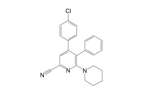 4-(4-Chlorophenyl)-5-phenyl-6-(1-piperidinyl)-2-pyridinecarbonitrile