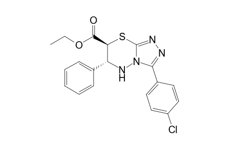 trans-7-Ethoxycarbonyl-3-p-chlorophenyl-6-phenyl-6,7-dihydro-5H-[1,2,4]triazolo[3,4-b][1,3,4]thiadiazine