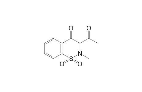 3-acetyl-2,3-dihydro-2-methyl-4H-1,2-benzothiazin-4-one, 1,1-dioxide