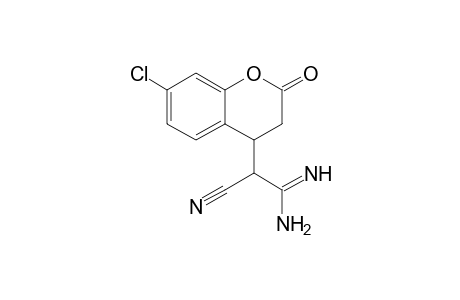 alpha-AMIDINO-7-CHLORO-2-OXO-4-CHROMANACETONITRILE