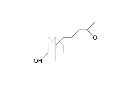 1,7-Dimethyl-7-(4-oxo-pentyl)-bicyclo(2.2.1)heptanol-2 (anti)
